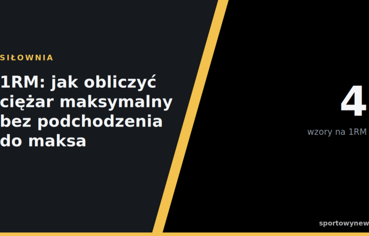 1RM: jak obliczyć ciężar maksymalny bez podchodzenia do maksa