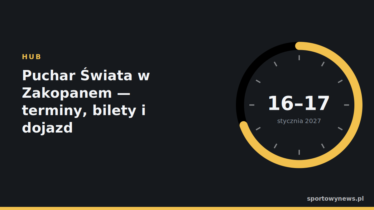 Puchar Świata w Zakopanem — terminy, bilety i dojazd