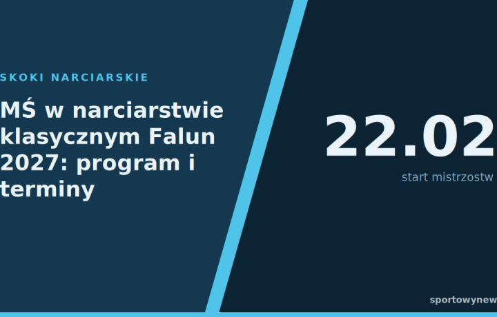 MŚ w narciarstwie klasycznym Falun 2027: program i terminy