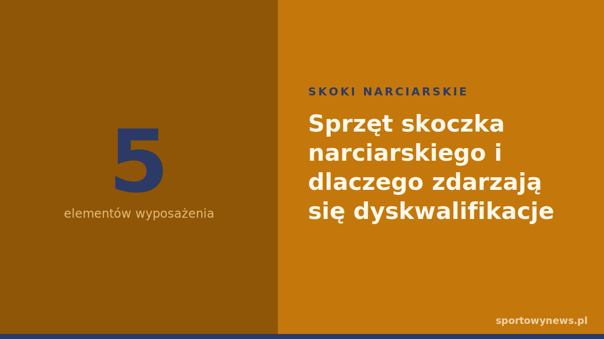 Sprzęt skoczka narciarskiego i dlaczego zdarzają się dyskwalifikacje