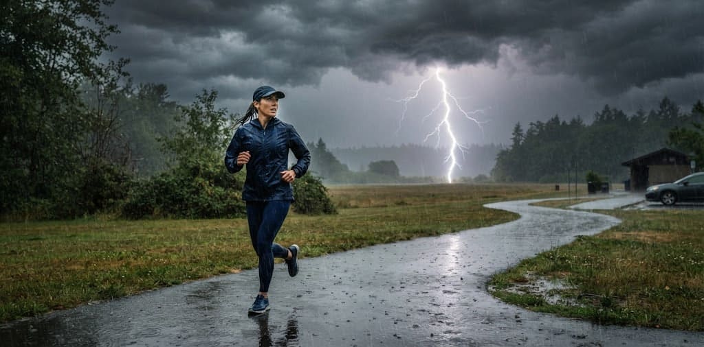 Biegasz, a nadchodzi burza? Kiedy przerwać trening i gdzie naprawdę jest bezpiecznie