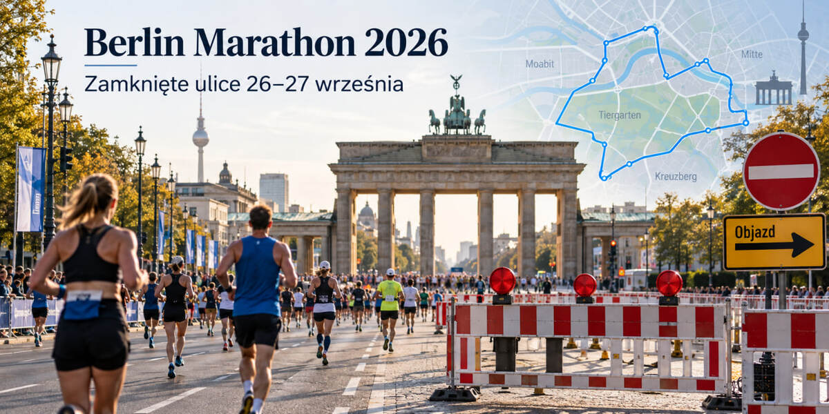 BMW Berlin-Marathon 2026: zamknięte ulice 26–27 września. Trasa, godziny i dojazd
