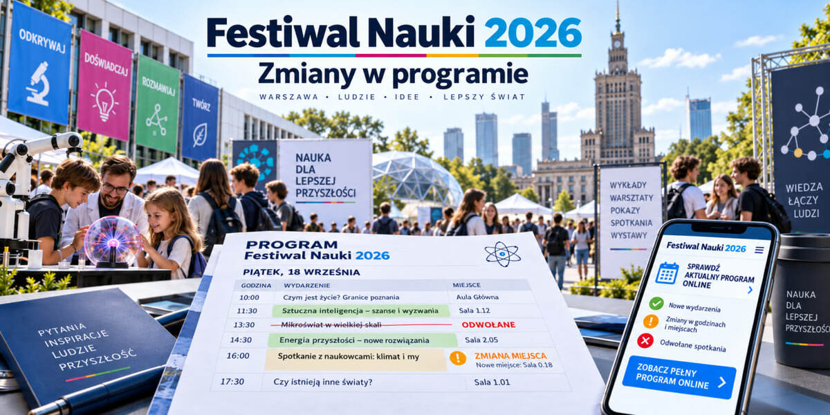 30. Festiwal Nauki w Warszawie rusza 18 września. Co zmieniło się w programie?