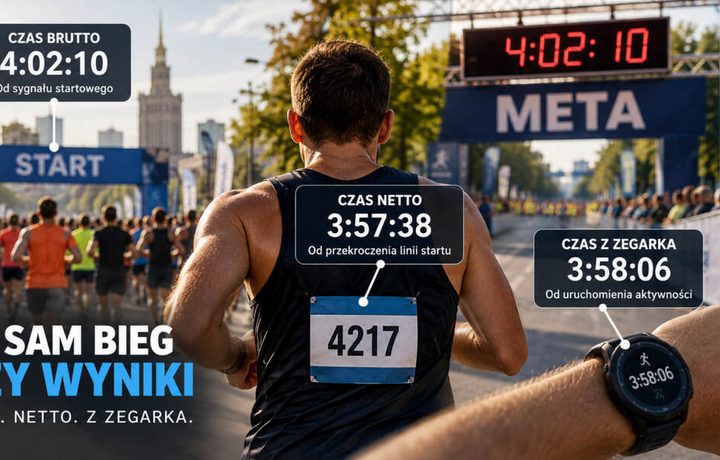 Czas netto i brutto w biegu. Dlaczego zegar na mecie może pokazać inny wynik?