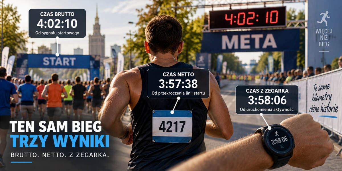 Czas netto i brutto w biegu. Dlaczego zegar na mecie może pokazać inny wynik?