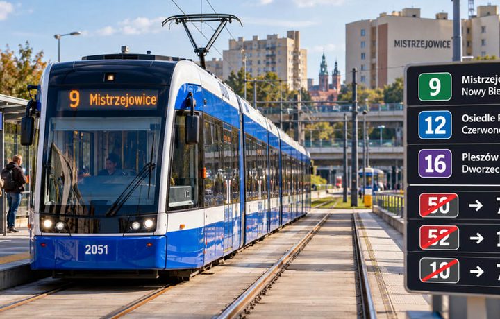 Nowa siatka KMK po otwarciu tramwaju do Mistrzejowic: które linie zmieniły trasy i które przestały kursować