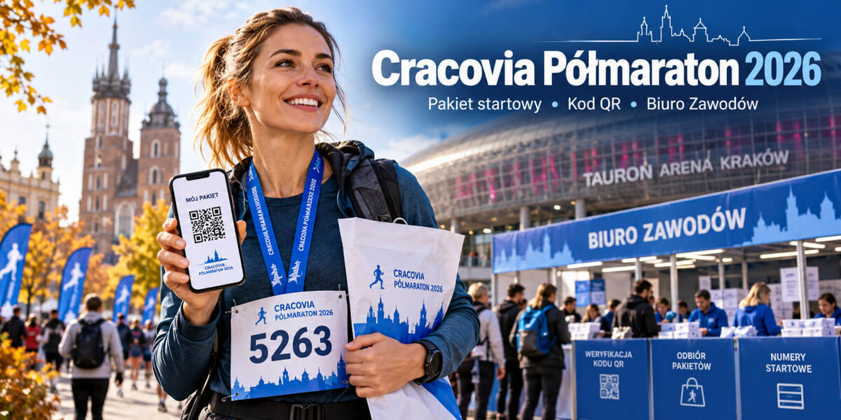 Cracovia Półmaraton 2026: gdzie i kiedy odebrać pakiet startowy oraz co zrobić bez kodu QR