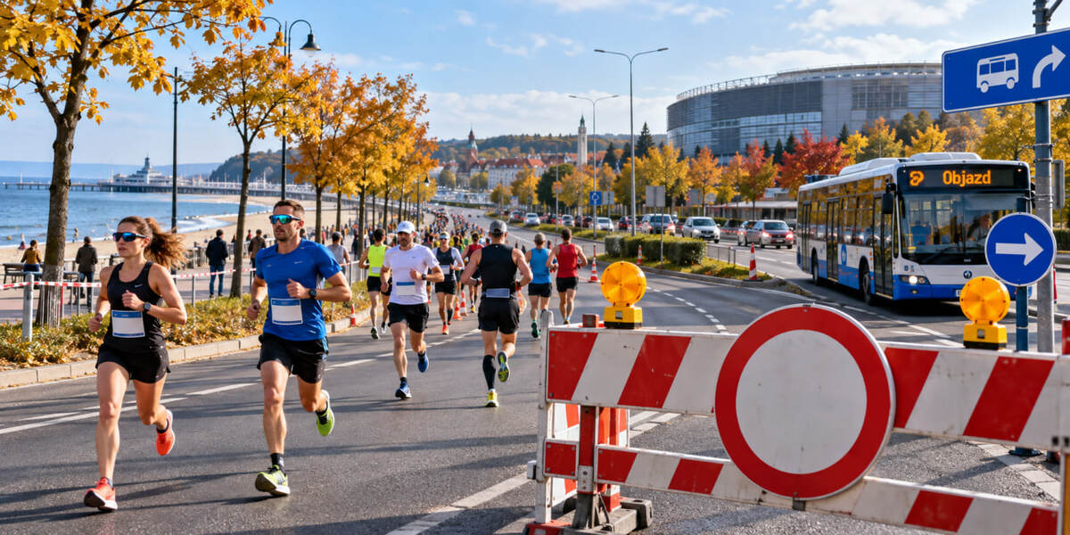 Sopot Półmaraton 2026: które ulice będą zamknięte 25 października i jak pojadą autobusy?