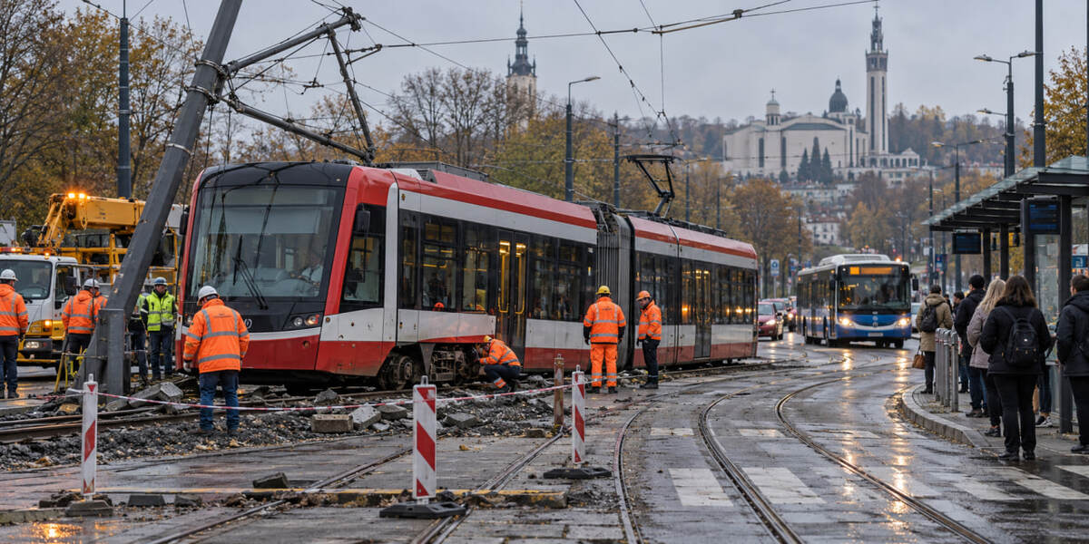 Wykolejenie tramwaju w Krakowie 20 października: które linie zmieniły trasy i jak długo potrwają utrudnienia w Łagiewnikach?