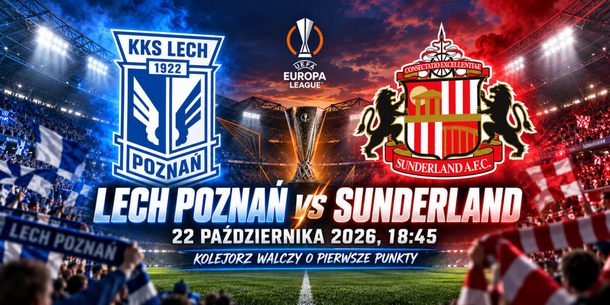 Lech Poznań zagra z Sunderlandem 22 października. Czy wygrana 6:1 z Koroną pomoże przerwać fatalną serię w Lidze Europy?