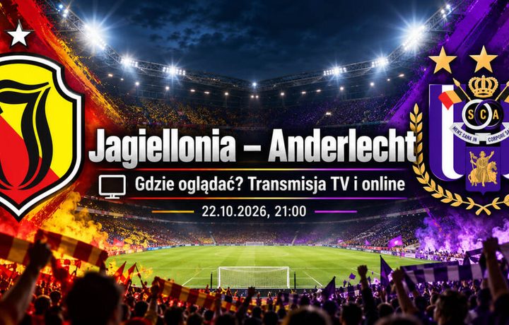 Jagiellonia – Anderlecht 22 października 2026: o której mecz, gdzie oglądać transmisję TV i online oraz jaka jest sytuacja drużyn w Lidze Europy?