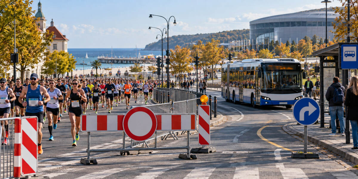 Sopot 25 października: zamknięcie Drogi Zielonej i zmiany na 9 liniach komunikacji miejskiej. Które autobusy pojadą objazdami i do kiedy potrwają utrudnienia?