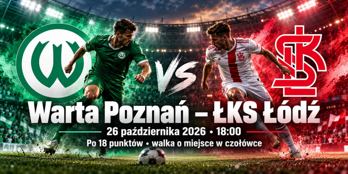 Warta Poznań – ŁKS Łódź 26 października: po 18 punktów, forma obu drużyn i gdzie odbędzie się mecz