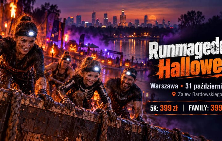 Runmageddon Halloween w Warszawie 31 października 2026: ceny 5K i FAMILY, godziny startów i zasady udziału