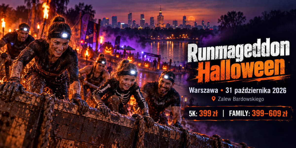 Runmageddon Halloween w Warszawie 31 października 2026: ceny 5K i FAMILY, godziny startów i zasady udziału