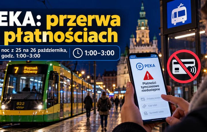 PEKA nie przyjmie płatności 26 października 2026: w jakich godzinach i jak doładować kartę przed przerwą?