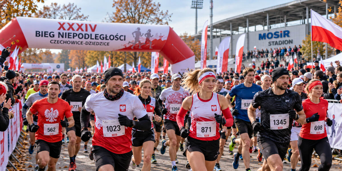 Bieg Niepodległości w Czechowicach-Dziedzicach 2026: 600 miejsc zajętych, jak przejąć pakiet do 27 października i kiedy odbędzie się bieg