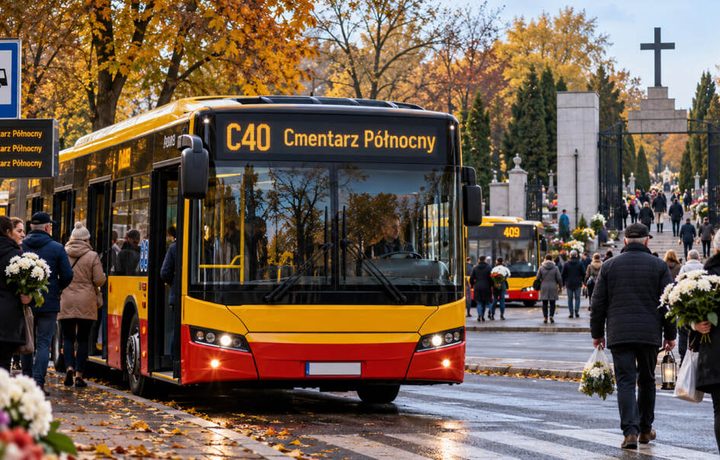 Warszawa: od 26 października C40 kursuje co 10 minut. Jak dojechać na cmentarze i co zmienia się na liniach 409 i 250?