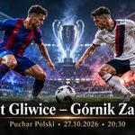 Piast Gliwice – Górnik Zabrze 27 października: o której derby w Pucharze Polski, gdzie oglądać transmisję i co decyduje o awansie?