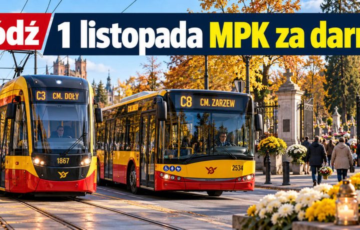 MPK Łódź za darmo 1 listopada 2026: kto pojedzie bez biletu, osiem linii na cmentarze i zmiany w dojazdach
