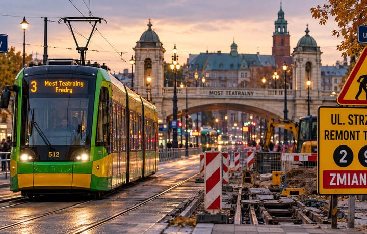 Poznań: tramwaje wracają na Fredry 31 października, ale rusza remont Strzeleckiej – nowe trasy linii 2, 9 i 19 oraz zmiany na przystankach