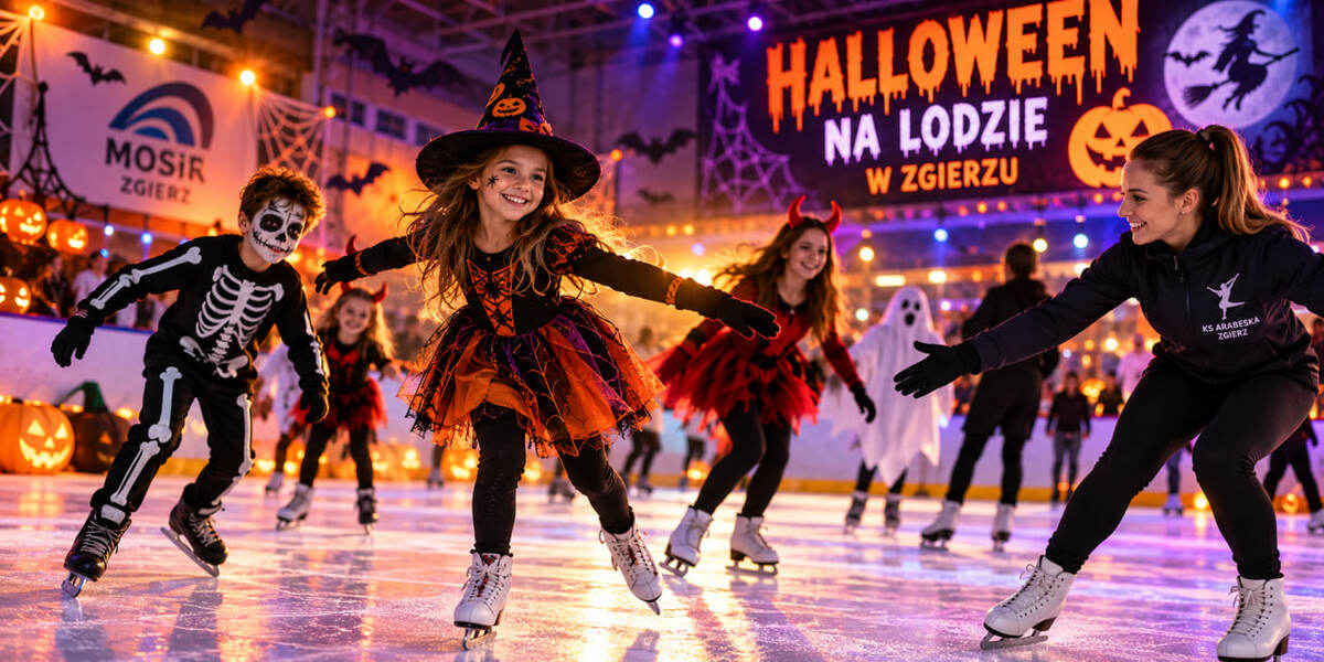 Halloween na lodzie w Zgierzu 30 października 2026: o której startuje impreza, jakie atrakcje przygotowano i ile kosztuje wejście na lodowisko MOSiR